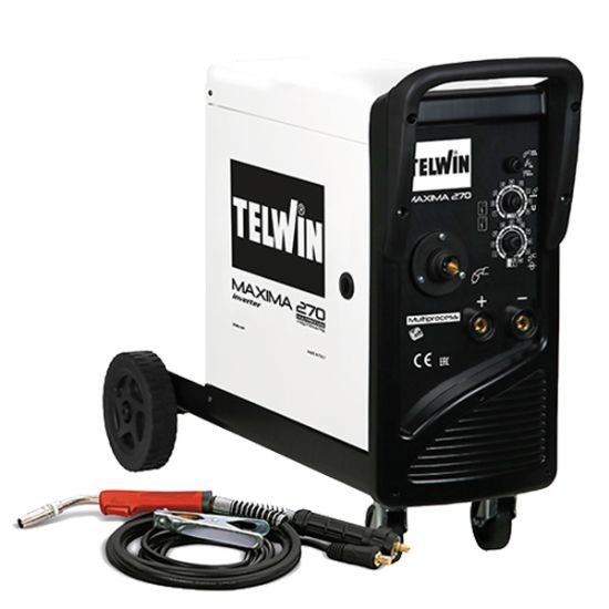 Telwin Maxima 270 Ηλεκτροκόλληση Inverter MAG / MIG / TIG / MMA με Μέγιστο Ρεύμα Συγκόλλησης 250A και Κύκλο Εργασίας 20%