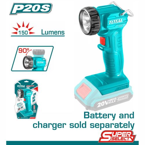 TOTAL ΦΑΚΟΣ ΜΠΑΤ. Li-ion 20V / 1.5W ΧΩΡΙΣ ΜΠΑΤΑΡΙΑ & ΦΟΡΤΙΣΤΗ (TWLI2023)